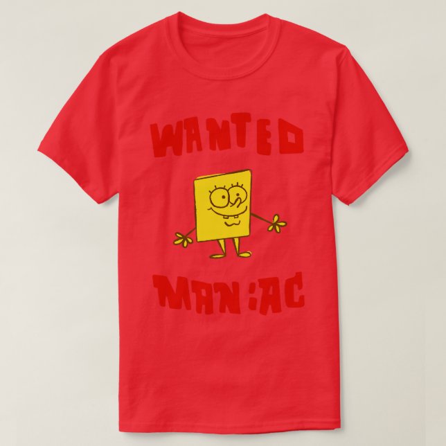 Wanted Maniac Vintage T-Shirt (Design Front)