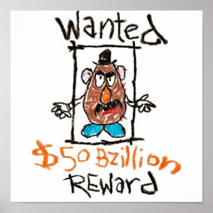 wanted  Mr Potato Poster