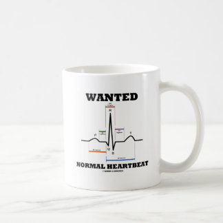 Wanted Normal Heartbeat (Electrocardiogram) Coffee Mug