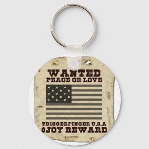 Wanted Peace Key Ring
