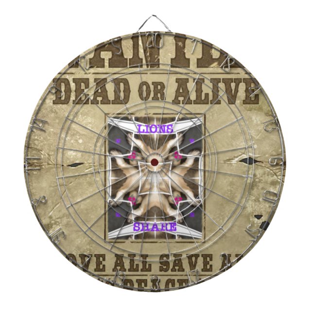 Wanted Peace, Love and Inspiration: Spread Harmony Dartboard (Front)