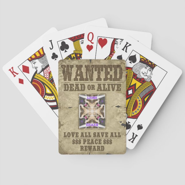 Wanted Peace, Love and Inspiration: Spread Harmony Playing Cards (Back)