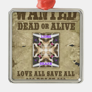 Wanted Peace Metal Tree Decoration