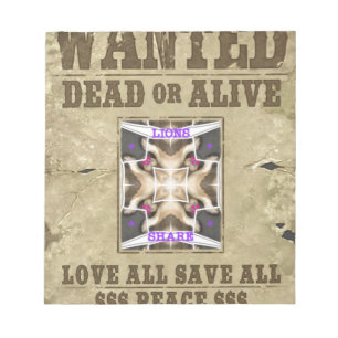 Wanted Peace Notepad