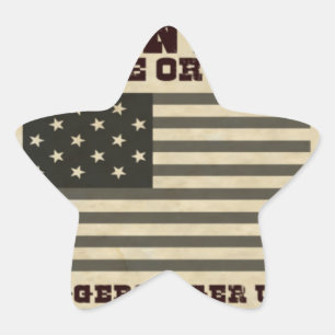 Wanted Peace Star Sticker