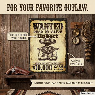 Wanted Personalised Poster