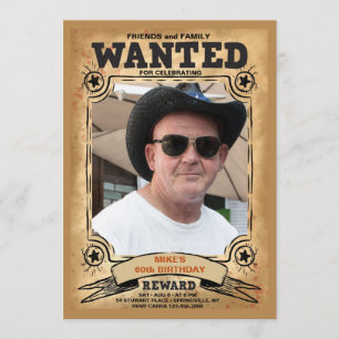 Wanted Photo Frame Invitation