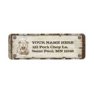 Wanted Pig BBQ Return Address Labels
