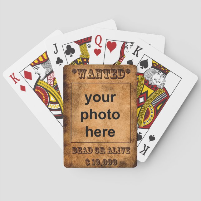 Wanted playing cards (Back)