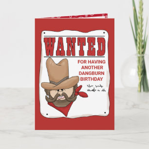 Wanted Poster Birthday Greeting Card