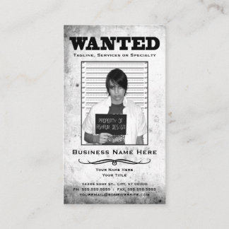wanted poster business card