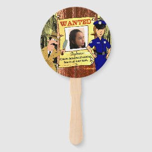 Wanted Poster Customisable Photo Hand Fan