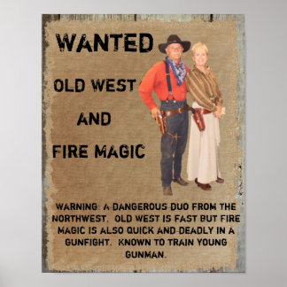 Wanted Poster Gunslinger of West