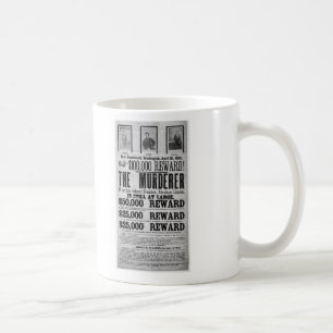Wanted Poster Lincoln Assassination Conspirators Coffee Mug