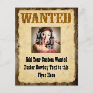 Wanted Poster Old-Time Photo Flyer