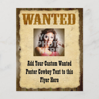 Wanted Poster Old-Time Photo Flyer