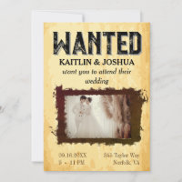 Wanted Poster 💍🤠 Old West Wedding Photo