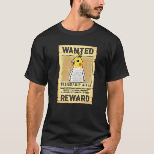 Wanted Poster Parrot I Lutino Cockatiel T-Shirt