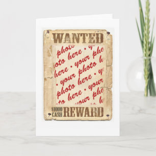 WANTED Poster Photo Frame Card