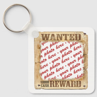 WANTED Poster Photo Frame Key Ring