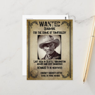 Wanted Poster Postcard
