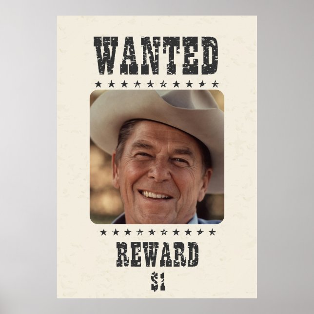 Wanted Poster – Reward $1 – Vintage Old West Style (Front)