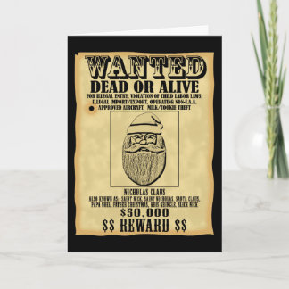 Wanted Poster - Santa Claus Holiday Card