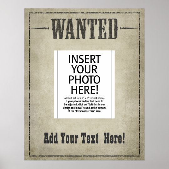 WANTED POSTER template