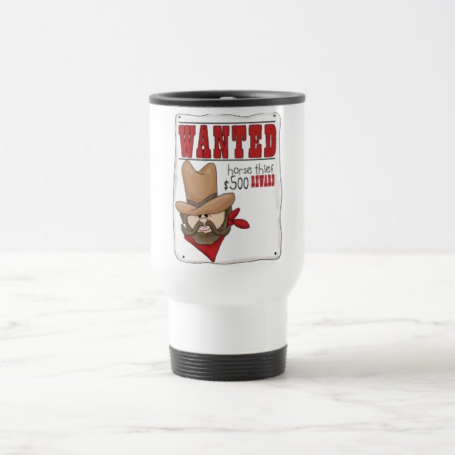 Wanted Poster Travel Mug (Center)