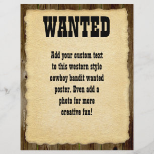 Wanted Poster, Vintage Picture Frame