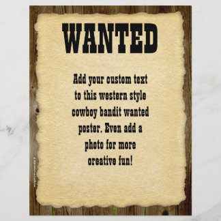 Wanted Poster, Vintage Picture Frame