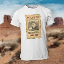 Wanted Poster | Vintage Wild West Photo Template T