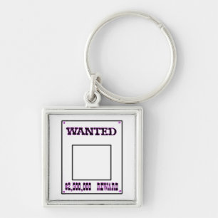 Wanted Purple jGibney The MUSEUM Zazzle Gifts Key Ring
