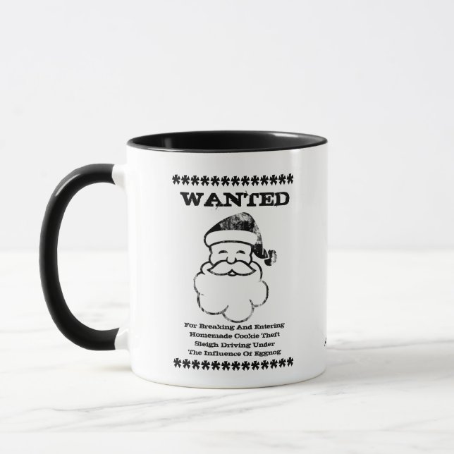 WANTED (Santa Claus) - A MisterP Mug (Left)