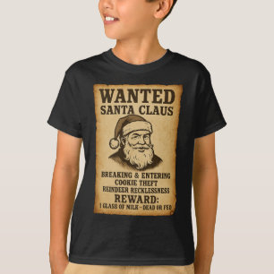 Wanted Santa Claus – Funny Outlaw Holiday Tee