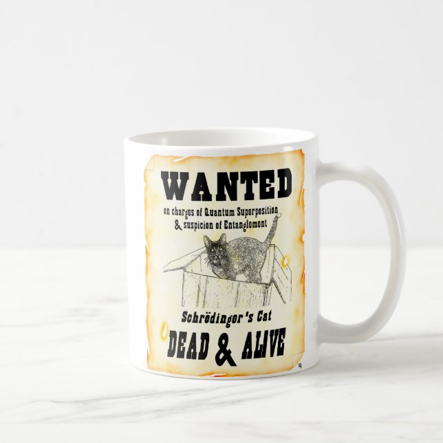 "WANTED: Schrodinger's Cat" Mug (Right)
