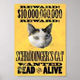 WANTED: SCHRODINGER'S CAT poster