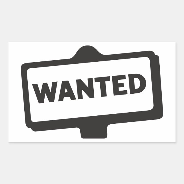 Wanted Sign Stickers (Front)
