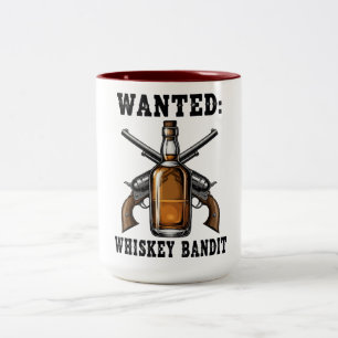 Wanted Whiskey Bandit Two-Tone Coffee Mug