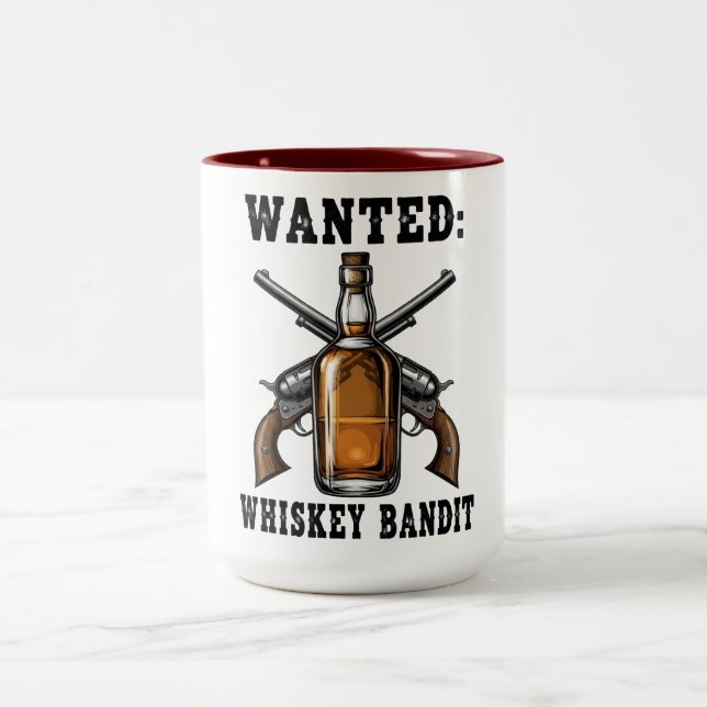 Wanted Whiskey Bandit Two-Tone Coffee Mug (Center)