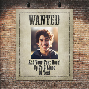 WANTED Wild West vintage Poster