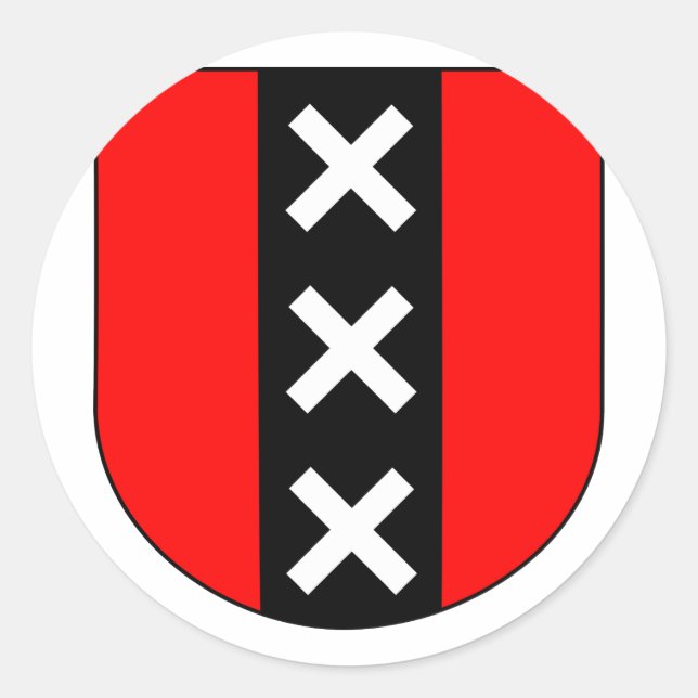 Wapen Amsterdam, Netherlands Classic Round Sticker (Front)