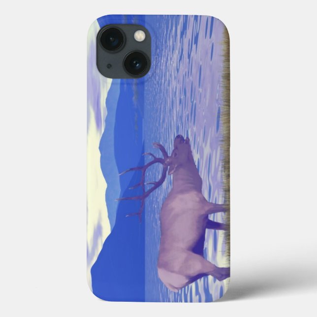 Wapiti (Elk) By The Lake Case-Mate iPhone Case (Back)