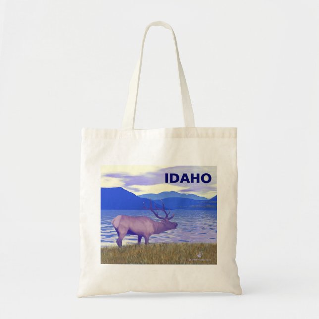 Wapiti (Elk) By The Lake Tote Bag (Front)