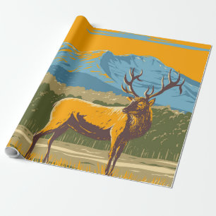 Wapiti in the Rocky Mountain National Park Wrapping Paper