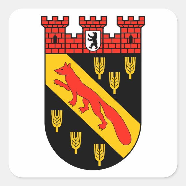 Wappen Berlin-Reinickendorf Square Sticker (Front)