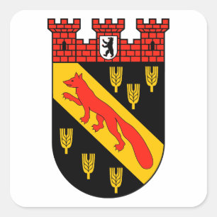 Wappen Berlin-Reinickendorf Square Sticker