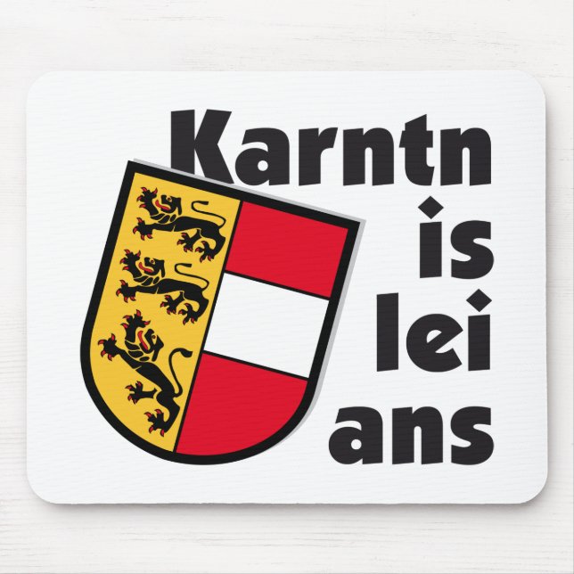 Wappen Österreich Kärnten Is lei ans Dialekt Mouse Mat (Front)