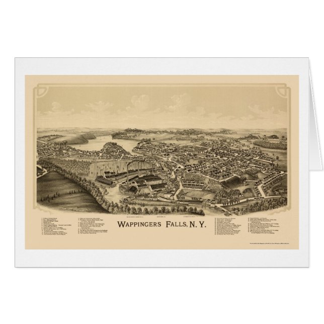 Wappingers Falls, NY Panoramic Map - 1889 (Front Horizontal)