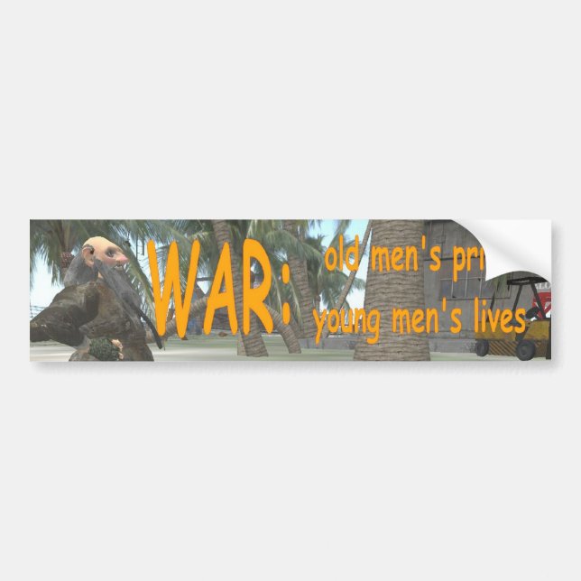 war bumper sticker (Front)